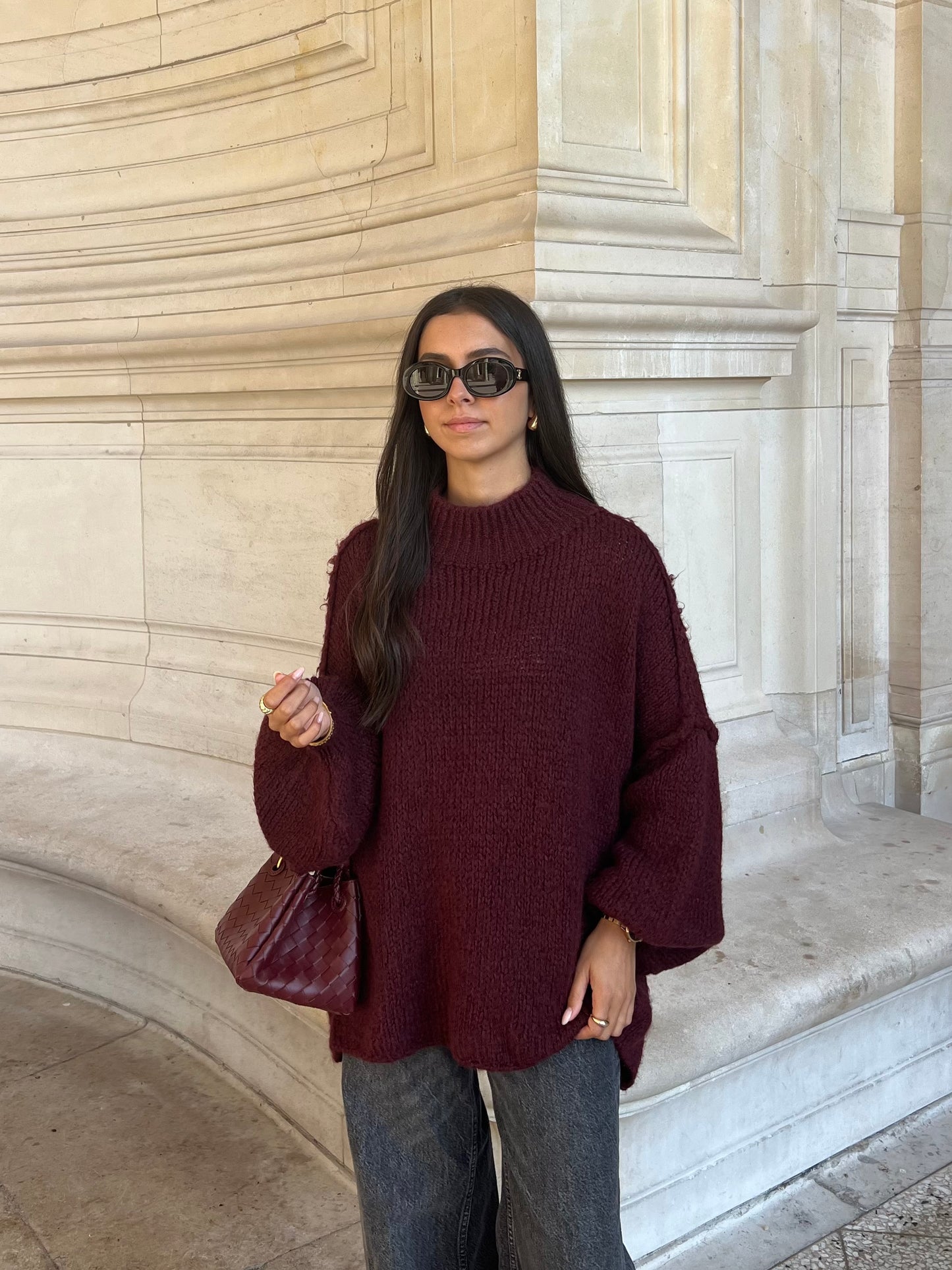 PULL LOLY BORDEAUX