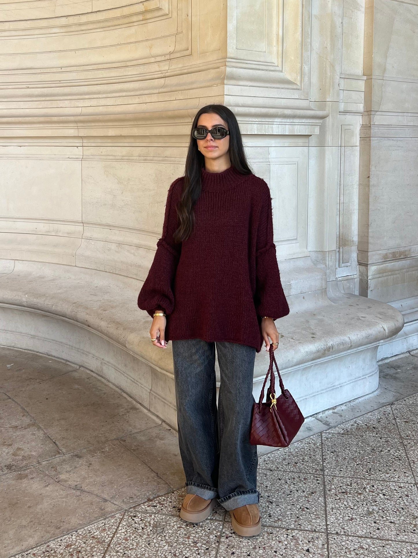 PULL LOLY BORDEAUX