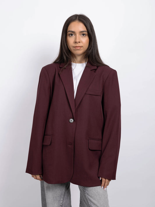 BLAZER FENDU BORDEAUX