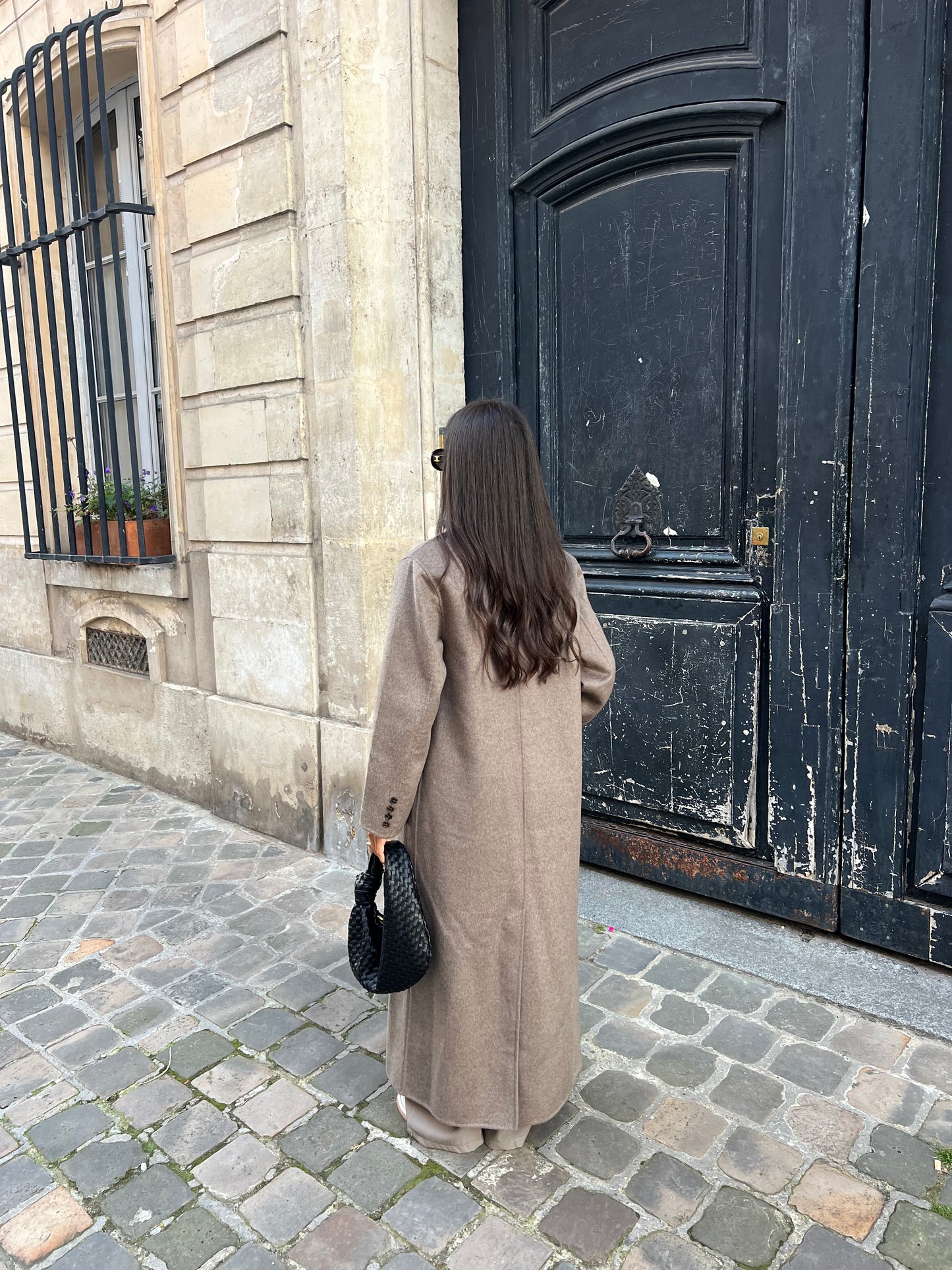 MANTEAU LONG SUPÉRIEUR TAUPE