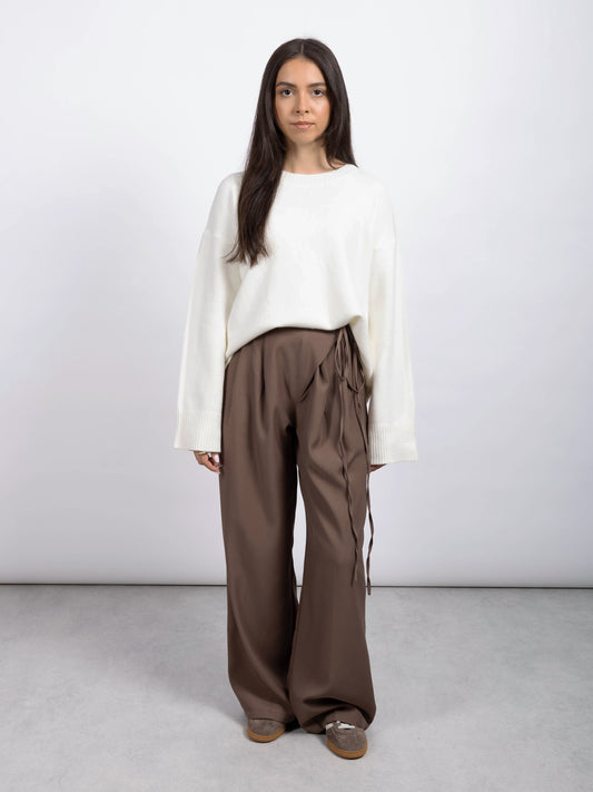 PANTALON DROIT TAUPE