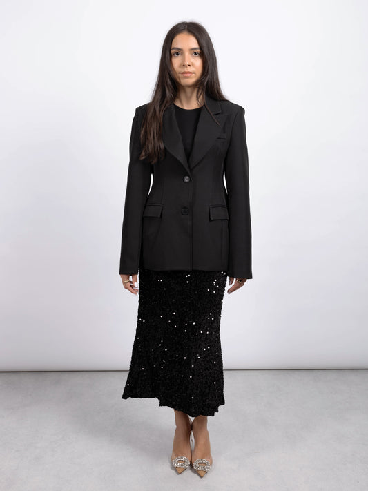 JUPE SEQUINS NOIR